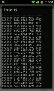 Viendo un paquete capturado desde Android.