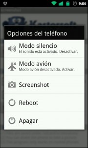 Acceso directo a screenshot en app Screenshots para android.