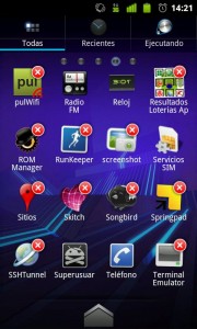Eliminar aplicaciones estilo iphone en Android