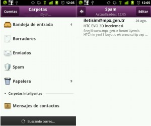Aplicación de Yahoo Mail para Android